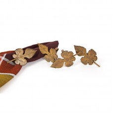 Manor Luxe Autumn Leaf Metal Fall Napkin Ring MNLX1078